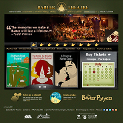 Screenshot of Barter Theatre Website